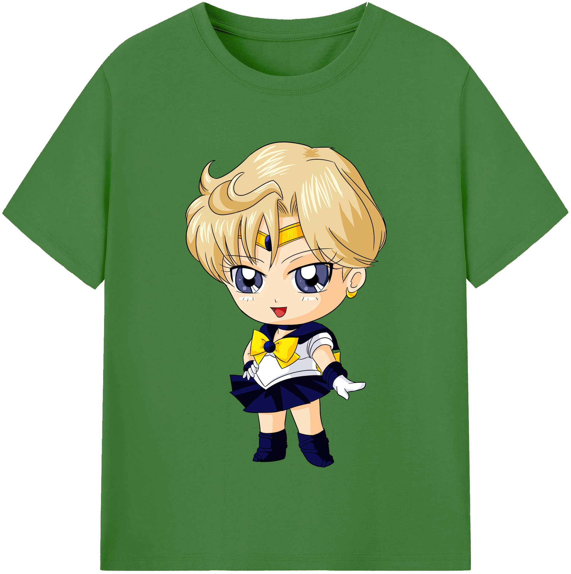 （画像用） 美少女戦士セーラームーン 天王はるか Sailor Moon Tenoh Haruka レディースカジュアルプリントTシャツ（綿100％）